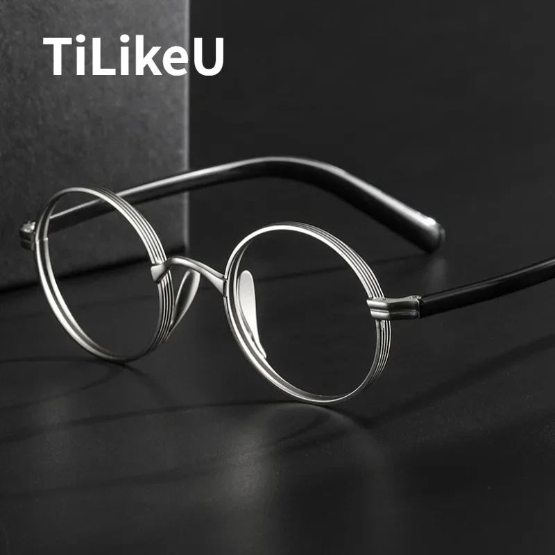 Round Frame Titanium Acetate Glasses Frames Fashion Men and Women Eyeglasses Vintage Circular Design Prescription Glasses Frames
Round Frame Titanium Acetate Glasses Frames Fashion Men and Women Eyeglasses Vintage Circular Design Prescription Glasses Frames