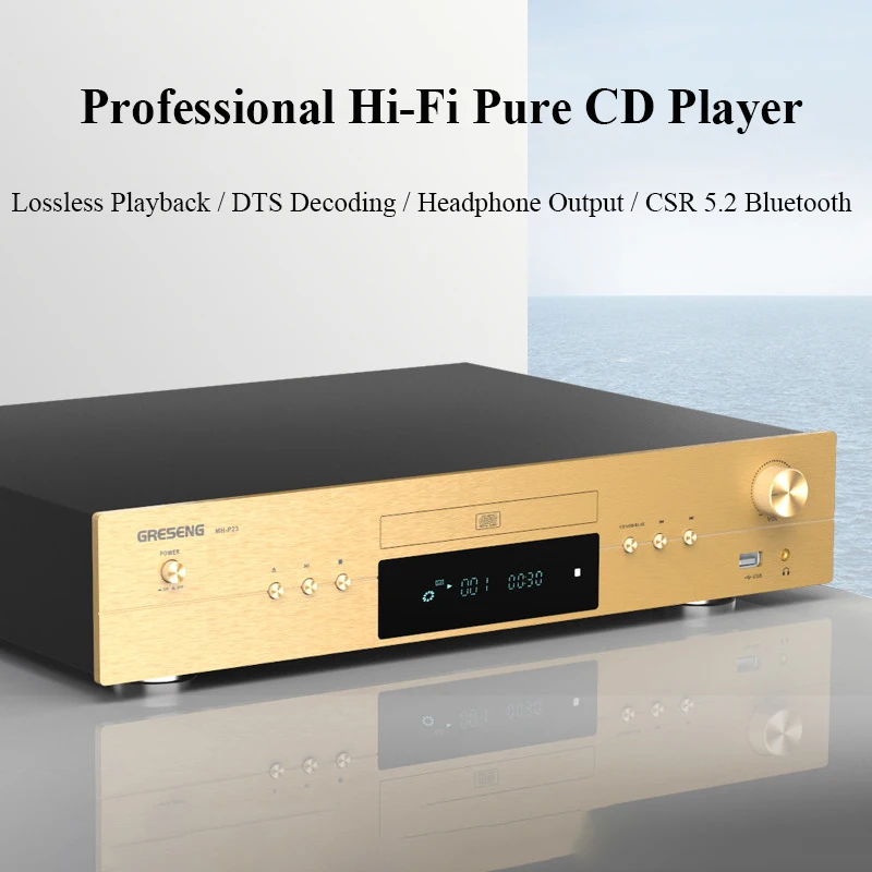 MH-P23 Professional Hi-Fi CD Player Bluetooth 5.2 Supports DTS Lossless Decoding DA11 Movement Module Audiophile CD Music Player
MH-P23 Professional Hi-Fi CD Player Bluetooth 5.2 Supports DTS Lossless Decoding DA11 Movement Module Audiophile CD Music Player