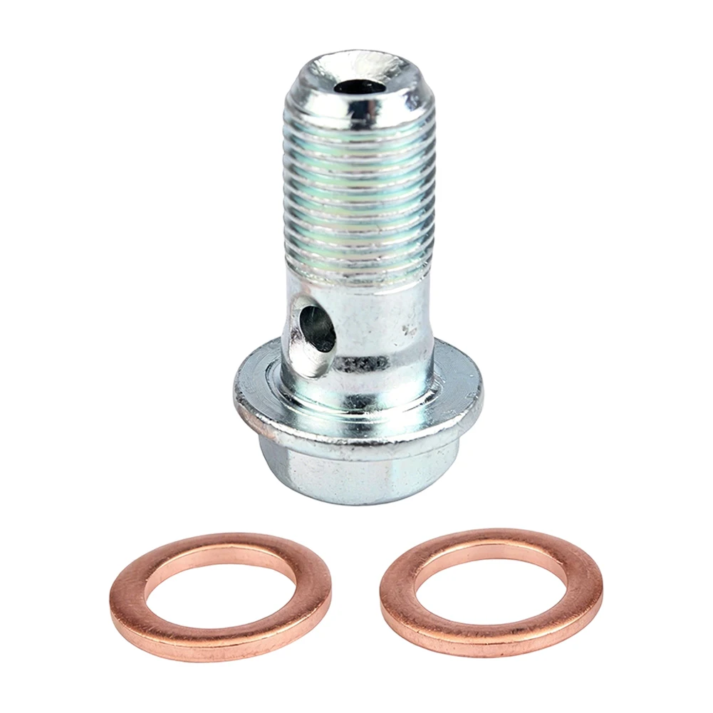 Banjo Bolt M10 x 1.25 mm for Motorcycle Brake Applications Made of Chrome Plated Stainless Steel with 2 Washers
Banjo Bolt M10 x 1.25 mm for Motorcycle Brake Applications Made of Chrome Plated Stainless Steel with 2 Washers