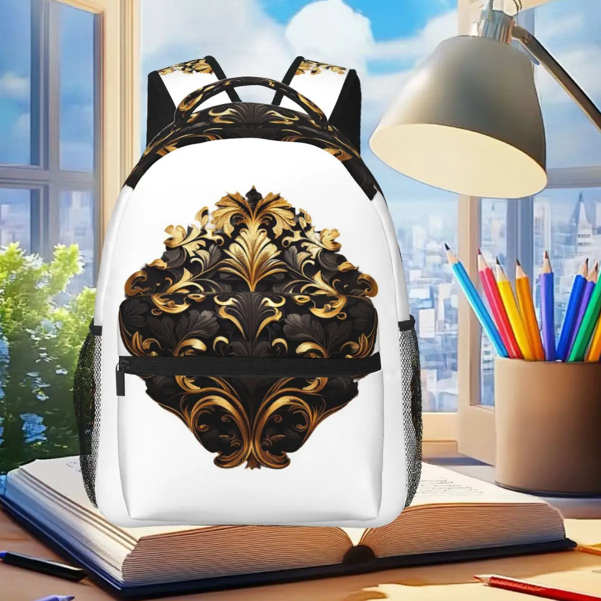 Gold Ornaments Hip Hop Rap Trap Backpack Student Boys Girls BookBag Kids School Bag Computer Shoulder Bags for Men Women
Gold Ornaments Hip Hop Rap Trap Backpack Student Boys Girls BookBag Kids School Bag Computer Shoulder Bags for Men Women