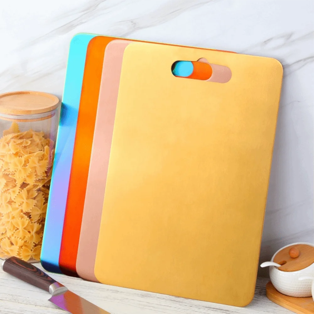 Прямоугольная разделочная доска из нержавеющей стали 304, устойчивая к плесени, двусторонняя, дезодорированная, для нарезки продуктов
Прямоугольная разделочная доска из нержавеющей стали 304, устойчивая к плесени, двусторонняя, дезодорированная, для нарезки продуктов