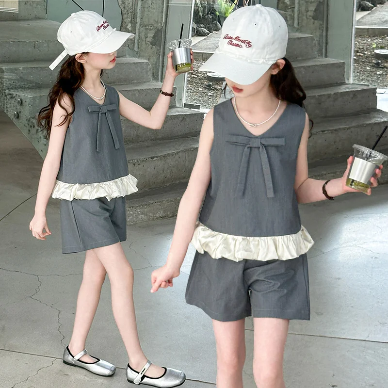 New Items Girls Clothes Set Kids Dress Suits Child Two-Pieces Of Vest Top & Shorts Bottom Toddle Casual Dresses Set Size 4-14Y
New Items Girls Clothes Set Kids Dress Suits Child Two-Pieces Of Vest Top & Shorts Bottom Toddle Casual Dresses Set Size 4-14Y
