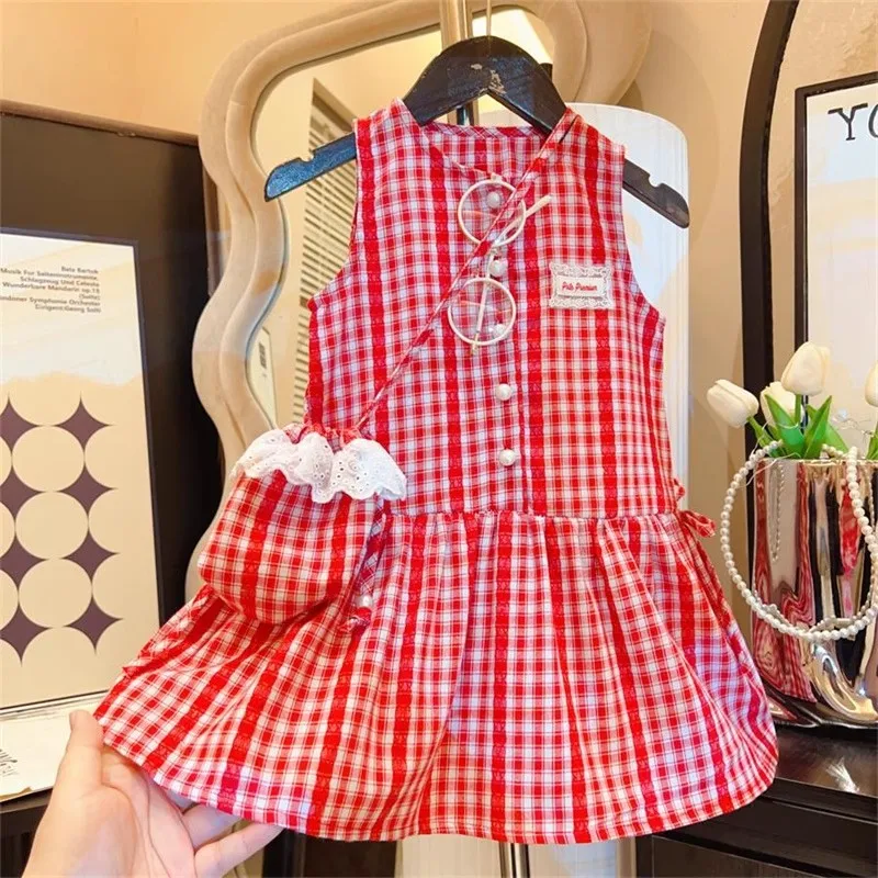 TOY-Girls' plaid dress2025Summer Style Baby Sleeveless Dress Design Retro Tank Dress
TOY-Girls' plaid dress2025Summer Style Baby Sleeveless Dress Design Retro Tank Dress