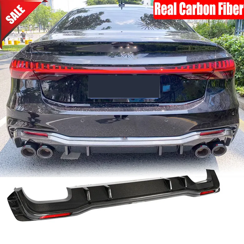 For Audi A7 SLINE S7 2019-2026 Real Carbon Rear Bumper Diffuser Lip Body kits
For Audi A7 SLINE S7 2019-2026 Real Carbon Rear Bumper Diffuser Lip Body kits