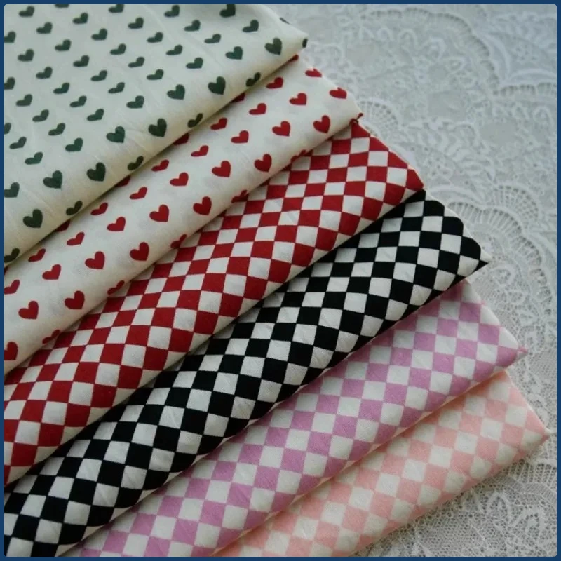 Cotton Fabric Mini Series! Handmade DIY with Love Heart Diamond Pattern for Baby Clothes and Photo Backdrop cloth, 140x50cm 
Cotton Fabric Mini Series! Handmade DIY with Love Heart Diamond Pattern for Baby Clothes and Photo Backdrop cloth, 140x50cm