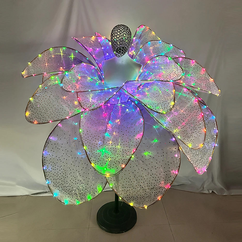 LED Color Change Purple Petal Skirt Skirt for Flower Opening Dance Big Swing Blossom Modern Performance LED Dress
LED Color Change Purple Petal Skirt Skirt for Flower Opening Dance Big Swing Blossom Modern Performance LED Dress