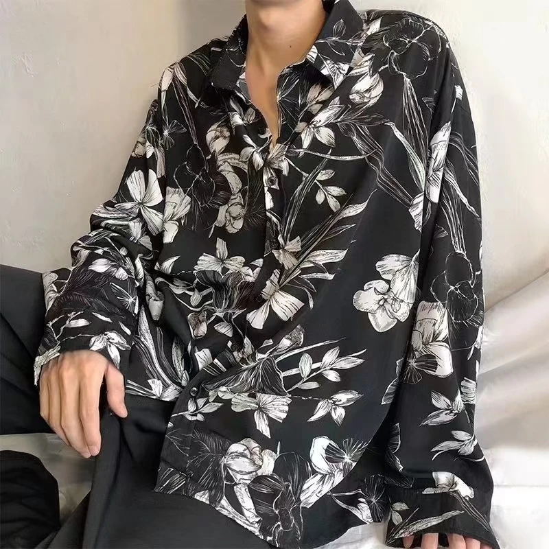 Japan Style Vintage Silk Long Sleeve Shirt For Men Trendy Light Luxury Loose Fit Casual Shirt Spring Trendy Hooligan Chic Sh
Japan Style Vintage Silk Long Sleeve Shirt For Men Trendy Light Luxury Loose Fit Casual Shirt Spring Trendy Hooligan Chic Sh