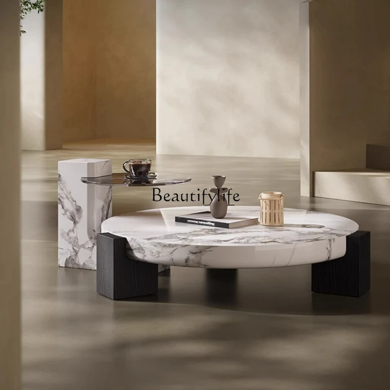 Luxury stone coffee table Italian minimalist living room French light luxury creative round marble
Luxury stone coffee table Italian minimalist living room French light luxury creative round marble