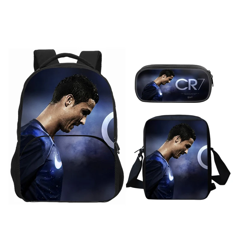 3Pcs Sets Boys Girl Football CR7 School Backpack with Front Pocket,School Casual Bookbags Travel Bags Zipper Rucksack for Kid
3Pcs Sets Boys Girl Football CR7 School Backpack with Front Pocket,School Casual Bookbags Travel Bags Zipper Rucksack for Kid