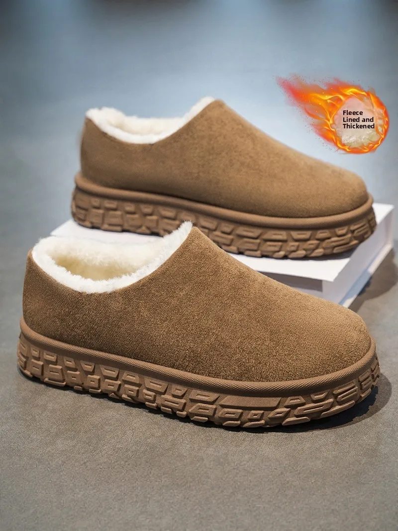 Men's Winter Fleece Lined Waterproof Snow Boots Leather Fur Integrated Slip Resistant All Birkenshoes Teens Heightened Boots
Men's Winter Fleece Lined Waterproof Snow Boots Leather Fur Integrated Slip Resistant All Birkenshoes Teens Heightened Boots
