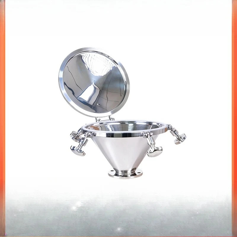 Stainless steel inlet and outlet hopper 304/316L non-standard chute
Stainless steel inlet and outlet hopper 304/316L non-standard chute