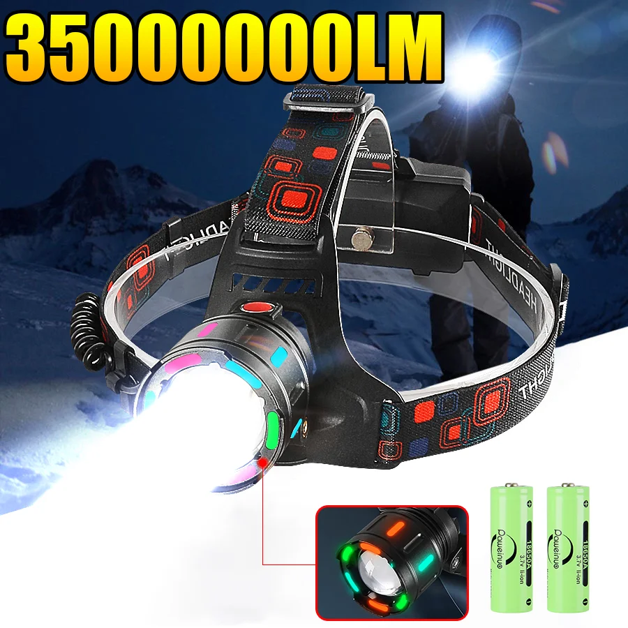 35000000 LM супер яркая фара 800 Вт светодиодный мощный налобный фонарь перезаряжаемый 18650 налобный фонарь уличный рабочий свет флуоресцентная головка
35000000 LM супер яркая фара 800 Вт светодиодный мощный налобный фонарь перезаряжаемый 18650 налобный фонарь уличный рабочий свет флуоресцентная головка