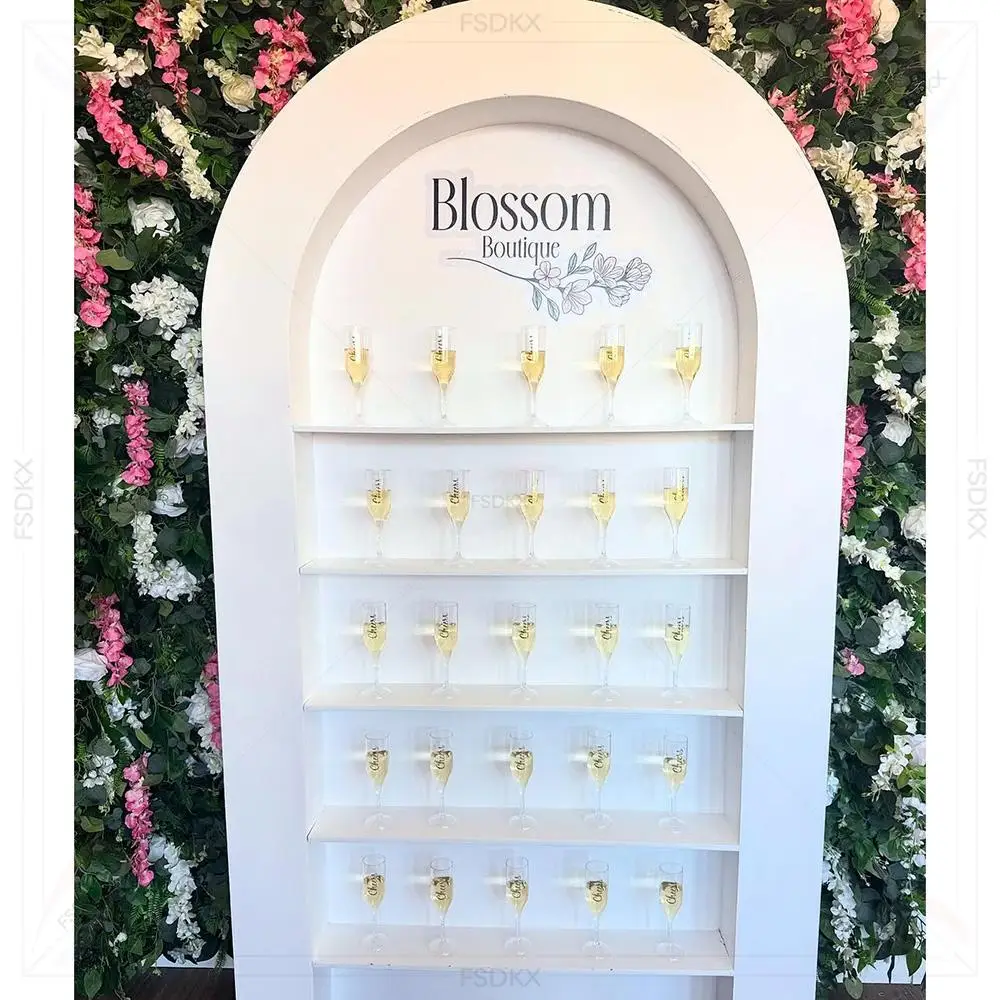 FSDKX Hot Selling Party Decorations White PVC Wine Glass Display Rack Acrylic Champagne Wall for Wedding Event
FSDKX Hot Selling Party Decorations White PVC Wine Glass Display Rack Acrylic Champagne Wall for Wedding Event