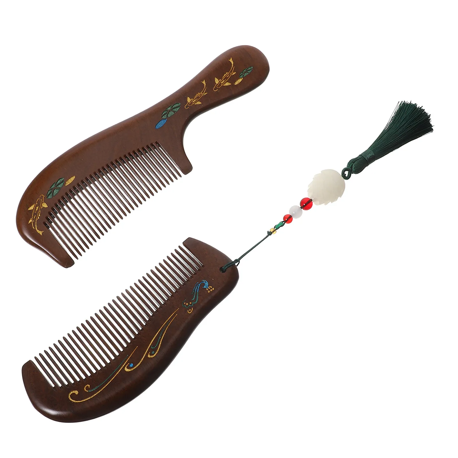 2Pcs Solid Wood Massage Combs Vintage Carved Wide Tooth Anti Static Pocket Hair Combs for Travel Daily Hair Care Scalp Massagers
2Pcs Solid Wood Massage Combs Vintage Carved Wide Tooth Anti Static Pocket Hair Combs for Travel Daily Hair Care Scalp Massagers