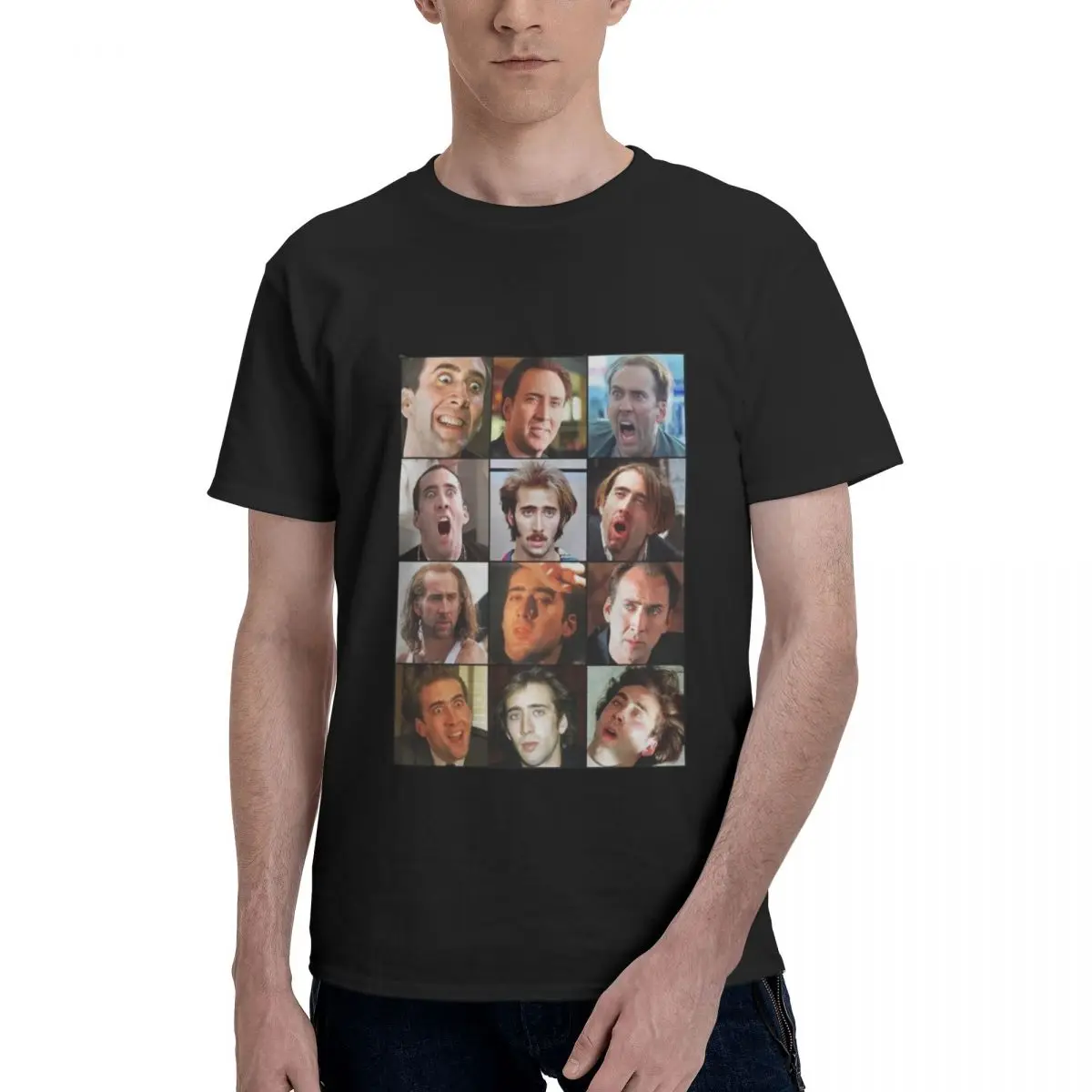 Nicolas Cage 100% pure cotton men's short sleeve round neck fashionable style half sleeved top breathable T-shirt
Nicolas Cage 100% pure cotton men's short sleeve round neck fashionable style half sleeved top breathable T-shirt