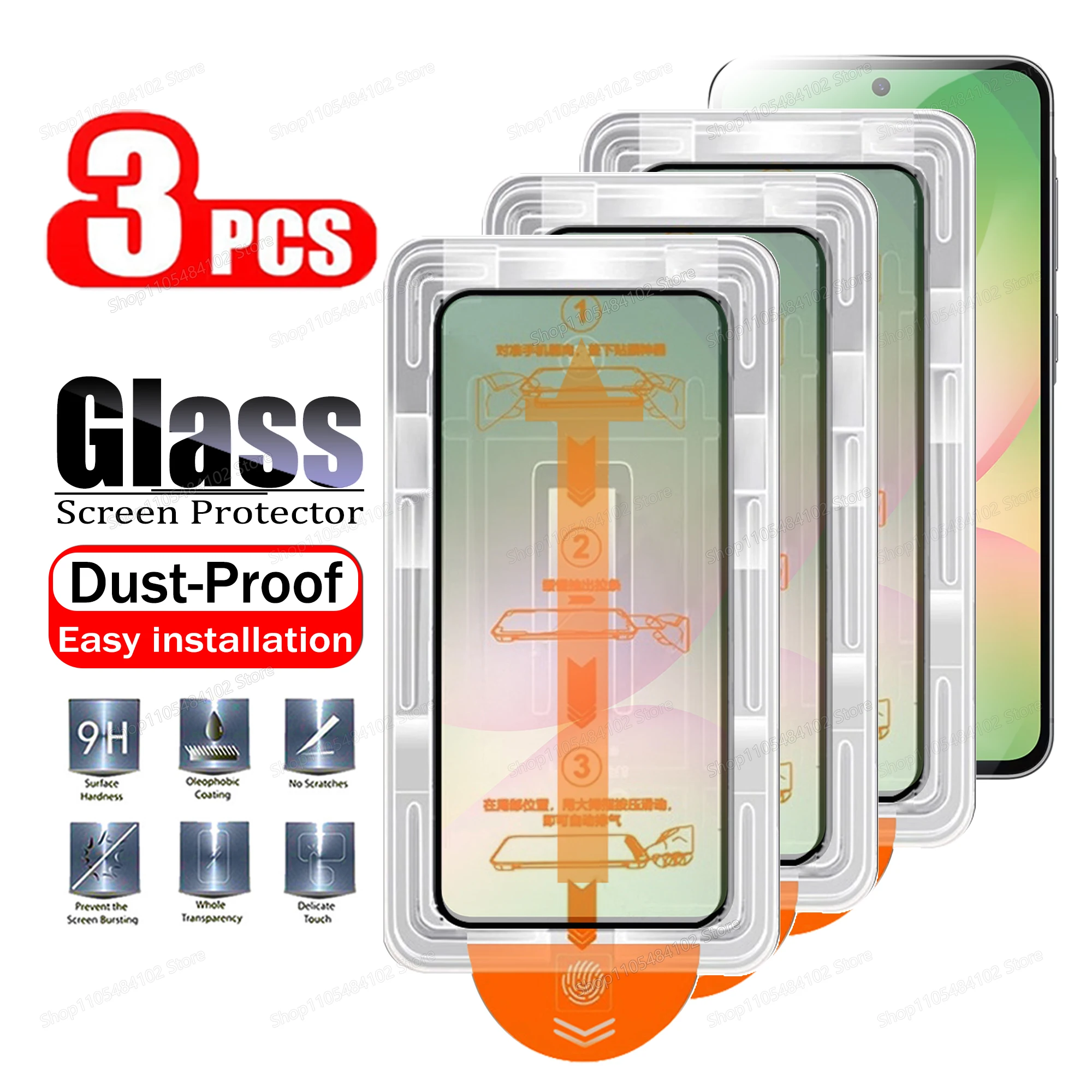 3Pcs 8K Dust-Free Screen Protector For Samsung Galaxy A56 A55 A57 A54 A53 A52S A35 A36 A37 A26 A15 A17 A16 5G Easy Install Glass
3Pcs 8K Dust-Free Screen Protector For Samsung Galaxy A56 A55 A57 A54 A53 A52S A35 A36 A37 A26 A15 A17 A16 5G Easy Install Glass