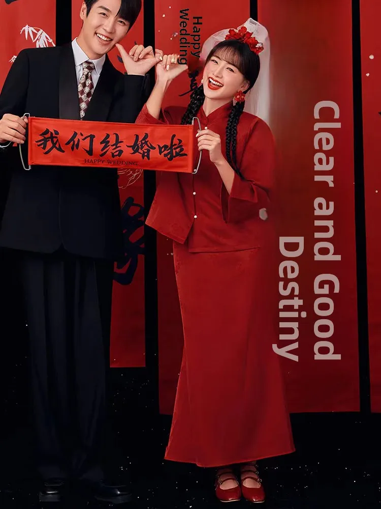 Ele New Chinese Sle Engagement Dr Long Sve Floor Length Wedding Gown Morning Robe Women's Ele Sensa...
Ele New Chinese Sle Engagement Dr Long Sve Floor Length Wedding Gown Morning Robe Women's Ele Sensa...