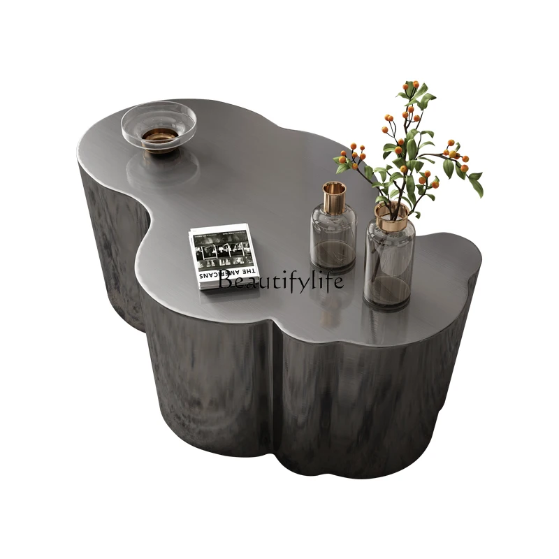 Special-shaped coffee table Modern Italian minimalist stainless steel designer coffee table
Special-shaped coffee table Modern Italian minimalist stainless steel designer coffee table