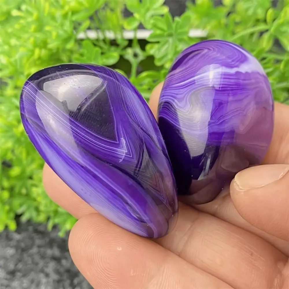 Natural Purple Striped Crystal Rough Handheld Mineral Specimen Irregularly Shaped Smooth Pebbles for Holiday and Birthday Gift
Natural Purple Striped Crystal Rough Handheld Mineral Specimen Irregularly Shaped Smooth Pebbles for Holiday and Birthday Gift