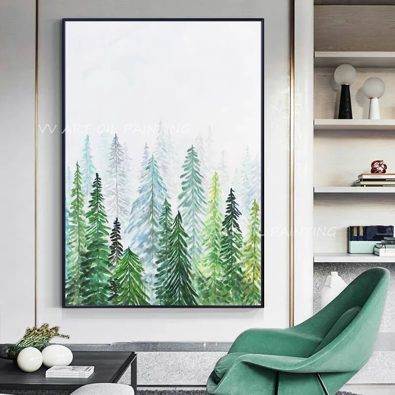 Simple forest tree green grey fashion beautiful landscape picture Large Size Hand Painted Oil Painting forr home decoration gift
Simple forest tree green grey fashion beautiful landscape picture Large Size Hand Painted Oil Painting forr home decoration gift