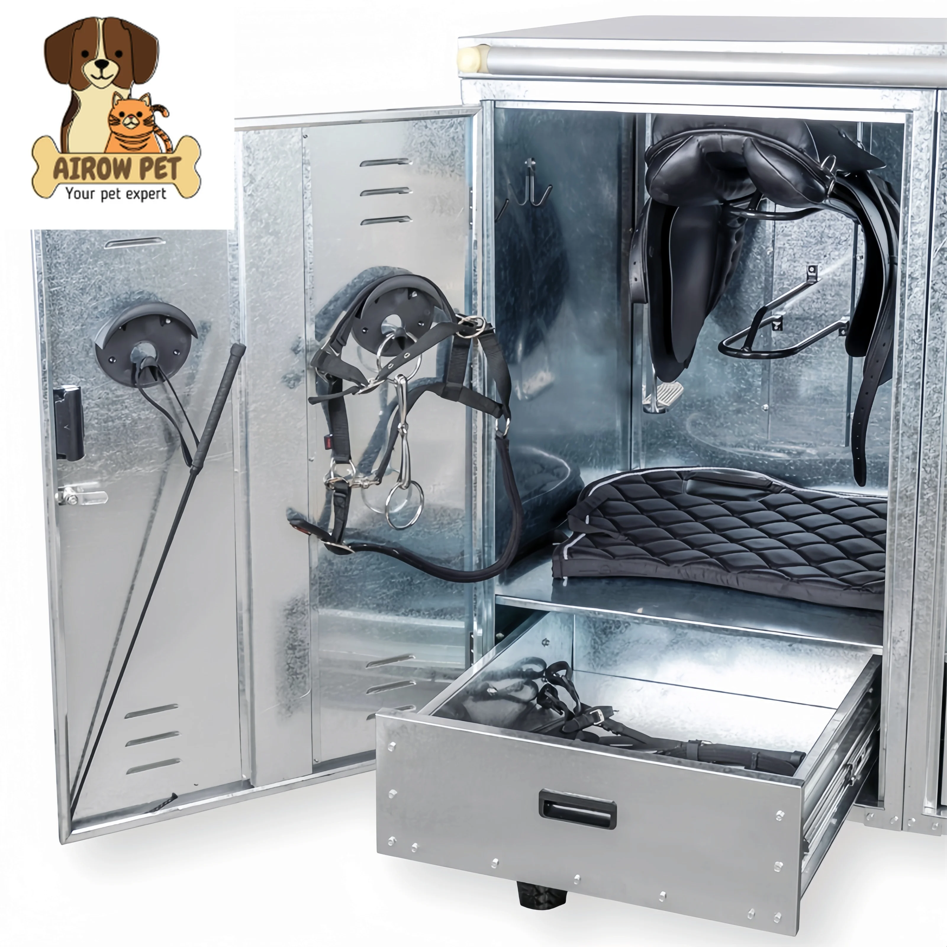 Heavy-Duty Galvanized Tack Box: Rust-Resistant Saddle Storage Locker
Heavy-Duty Galvanized Tack Box: Rust-Resistant Saddle Storage Locker