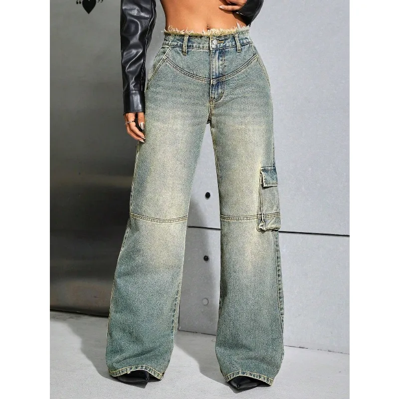 2026 Women Flap Pocket Cargo Jeans
2026 Women Flap Pocket Cargo Jeans