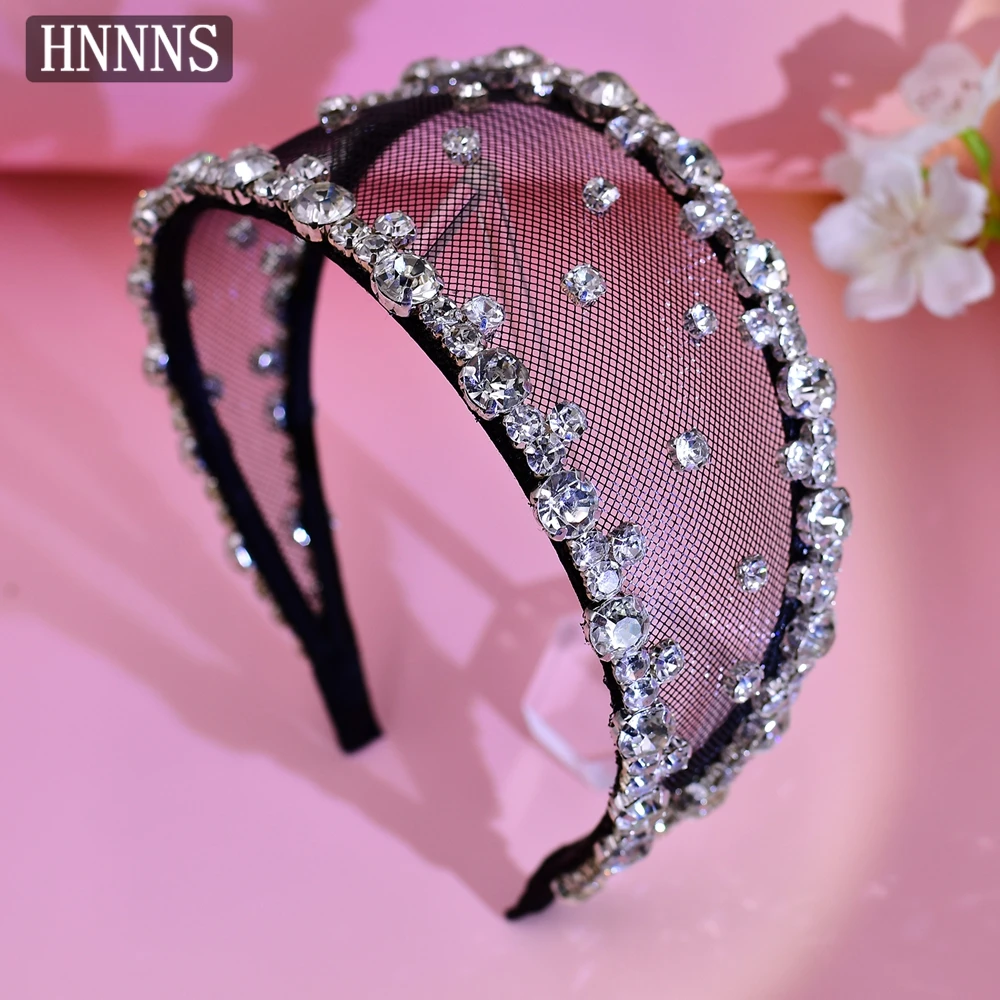 HNNNS Shiny Rhinestone Wide Headband Mesh Hollow Headband Fashion Baroque Crystal Headband Party Wedding Gift Headdress A43
HNNNS Shiny Rhinestone Wide Headband Mesh Hollow Headband Fashion Baroque Crystal Headband Party Wedding Gift Headdress A43