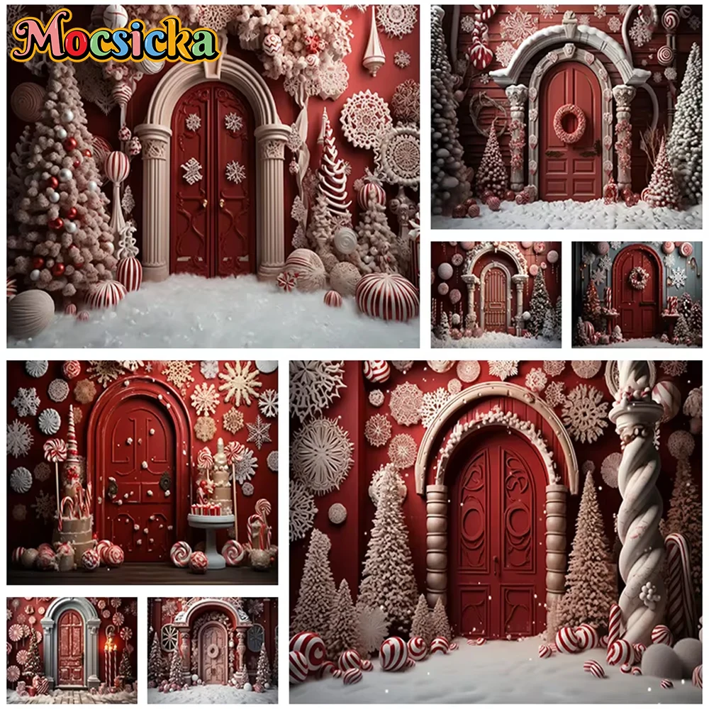 Mocsicka Christmas Red Door Backdrops Winter Snowflake Child Birthday Photography Backgrounds Xmas Tree Candy Party Decor Banner
Mocsicka Christmas Red Door Backdrops Winter Snowflake Child Birthday Photography Backgrounds Xmas Tree Candy Party Decor Banner