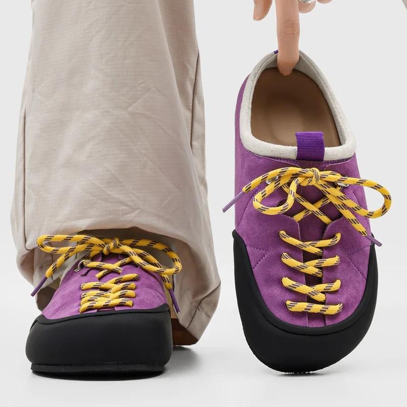 Men Color Blocked Suede Casual Half Slippers Wide Footed Ugly Cute Bread Shoe Non Slip Lightweight Daily Commuting Lazy Slippers
Men Color Blocked Suede Casual Half Slippers Wide Footed Ugly Cute Bread Shoe Non Slip Lightweight Daily Commuting Lazy Slippers