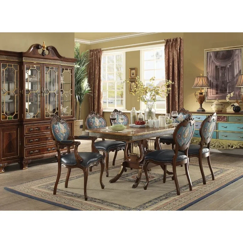 Design Luxury Restaurant Furniture Top Wooden Dining Table 6 Seats Restaurant Set Leather Chair Classic Style
Design Luxury Restaurant Furniture Top Wooden Dining Table 6 Seats Restaurant Set Leather Chair Classic Style