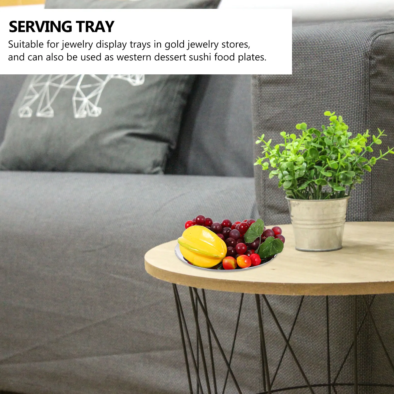 Metal Jewelry Storage Tray Stainless Steel Round Decorative Organizer Tray Multifunctional Serving Display Plate for Home Table
Metal Jewelry Storage Tray Stainless Steel Round Decorative Organizer Tray Multifunctional Serving Display Plate for Home Table