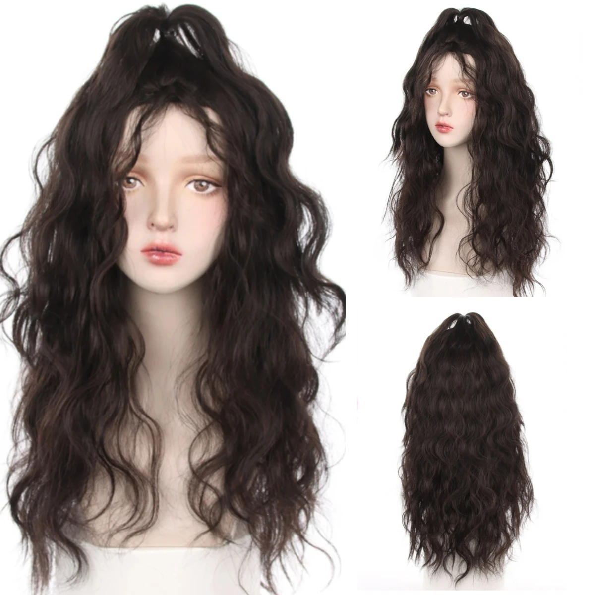 Black Brown Wavy Curly Synthetic Long Wig Fluffy Lolita Cosplay Women Heat Resistant Wig for Daily Party Halloween
Black Brown Wavy Curly Synthetic Long Wig Fluffy Lolita Cosplay Women Heat Resistant Wig for Daily Party Halloween