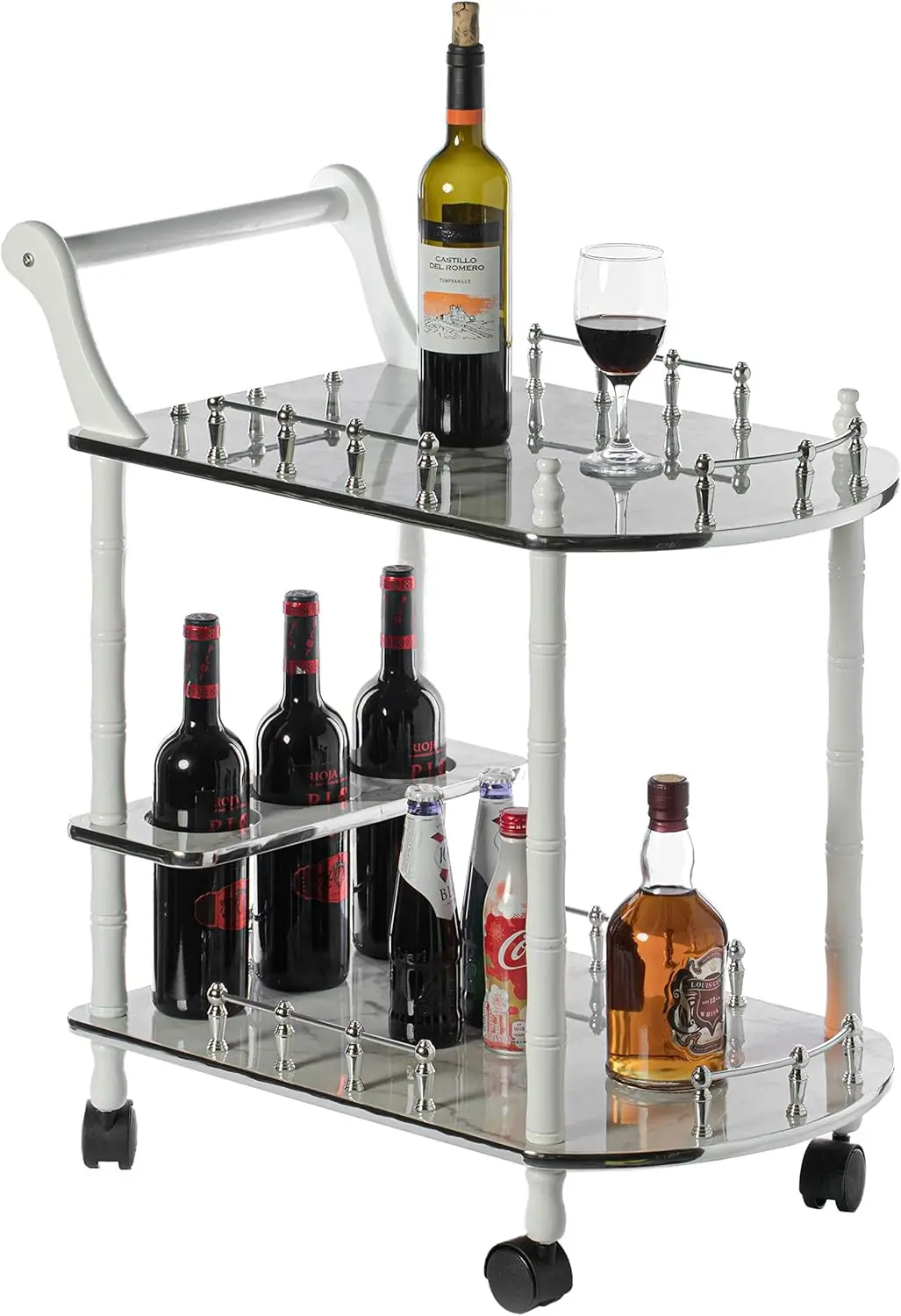 Serving Bar Cart Tea Trolley, 2 Tier Shelves On Rolling Wheels, Mobile Liquor Bar For Wine Beverage Drink Dinner Party, Utility
Serving Bar Cart Tea Trolley, 2 Tier Shelves On Rolling Wheels, Mobile Liquor Bar For Wine Beverage Drink Dinner Party, Utility