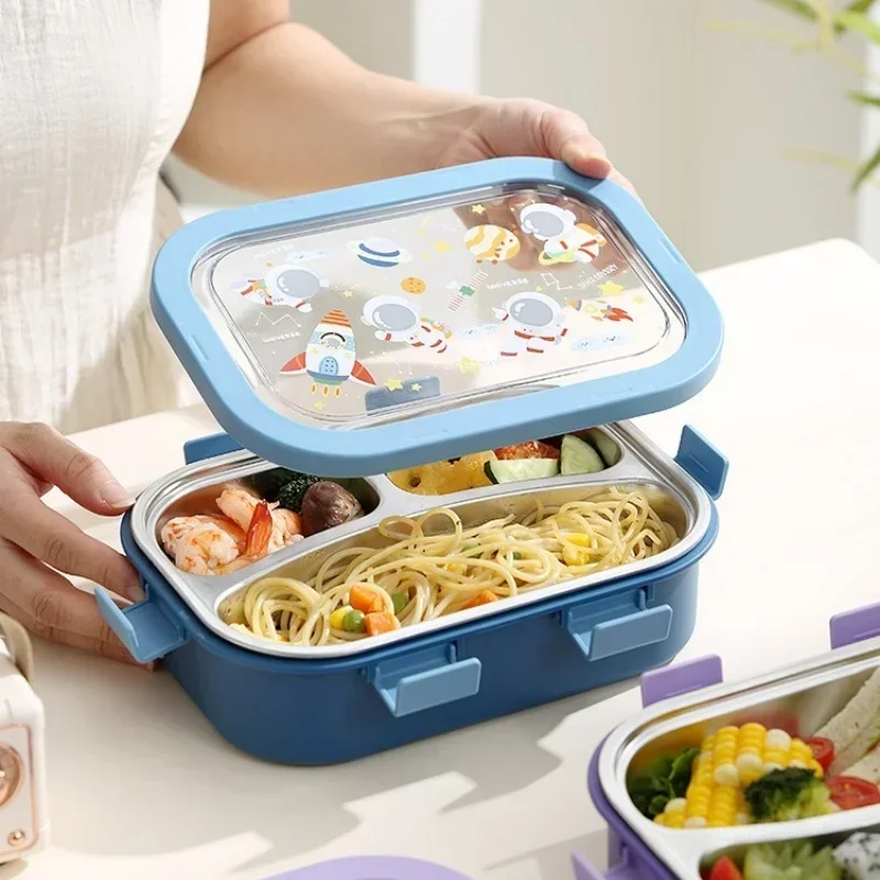 Cartoon Lunch Box Stainless Steel Compartment Bento Box Microwave Available Food Container Students Office Worker Portable Bento
Cartoon Lunch Box Stainless Steel Compartment Bento Box Microwave Available Food Container Students Office Worker Portable Bento