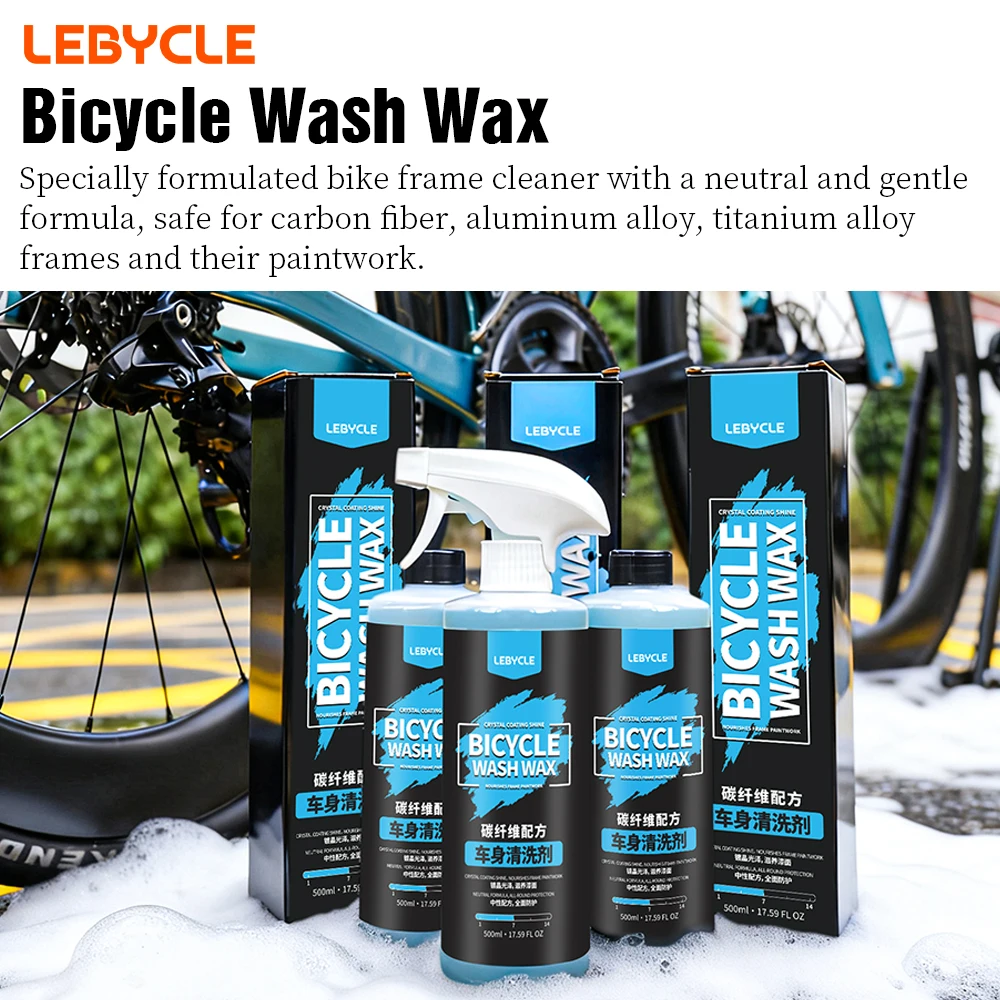 LEBYCLE Bicycle Wash Wax Neutral 500ML Bike Cleaner For MTB Road Bike Remove Grease Scale Soften Sediment Bike Frame Cleaner
LEBYCLE Bicycle Wash Wax Neutral 500ML Bike Cleaner For MTB Road Bike Remove Grease Scale Soften Sediment Bike Frame Cleaner