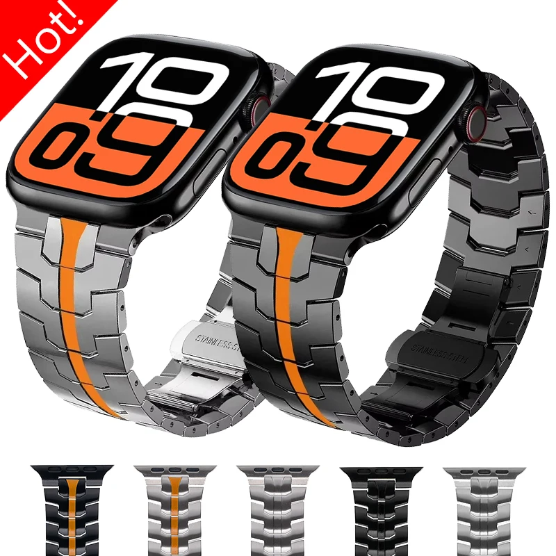 Metal Stainless Steel Band for Apple Watch Ultra 2 49mm 46mm 44mm 45mm Strap Bracelet for Iwatch 10 9 8 7 6 SE 5 4 Men Wristband
Metal Stainless Steel Band for Apple Watch Ultra 2 49mm 46mm 44mm 45mm Strap Bracelet for Iwatch 10 9 8 7 6 SE 5 4 Men Wristband