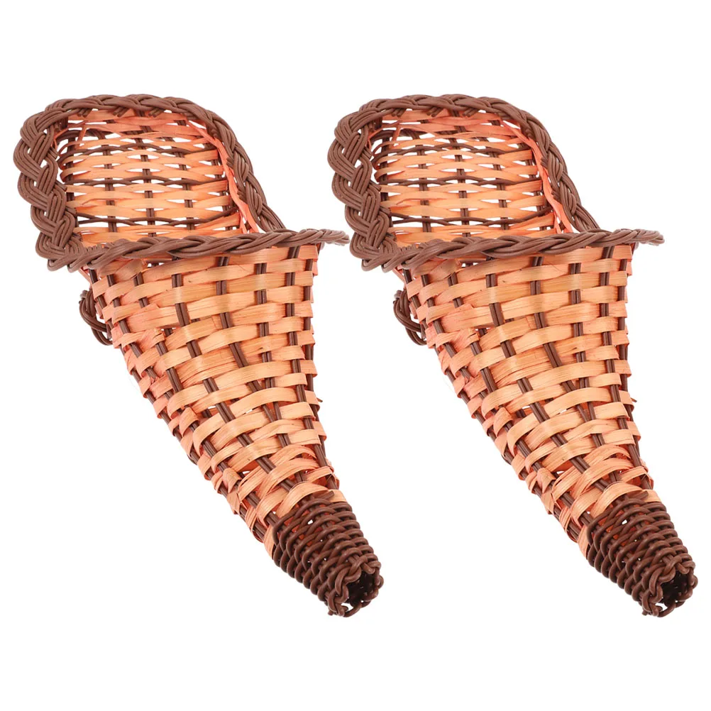 2 pcs Cow Horn Bamboo Basket Unique Handwoven Storage For Fruits Snacks Rustic Home Decor Ox Horn Design Multifunctional
2 pcs Cow Horn Bamboo Basket Unique Handwoven Storage For Fruits Snacks Rustic Home Decor Ox Horn Design Multifunctional