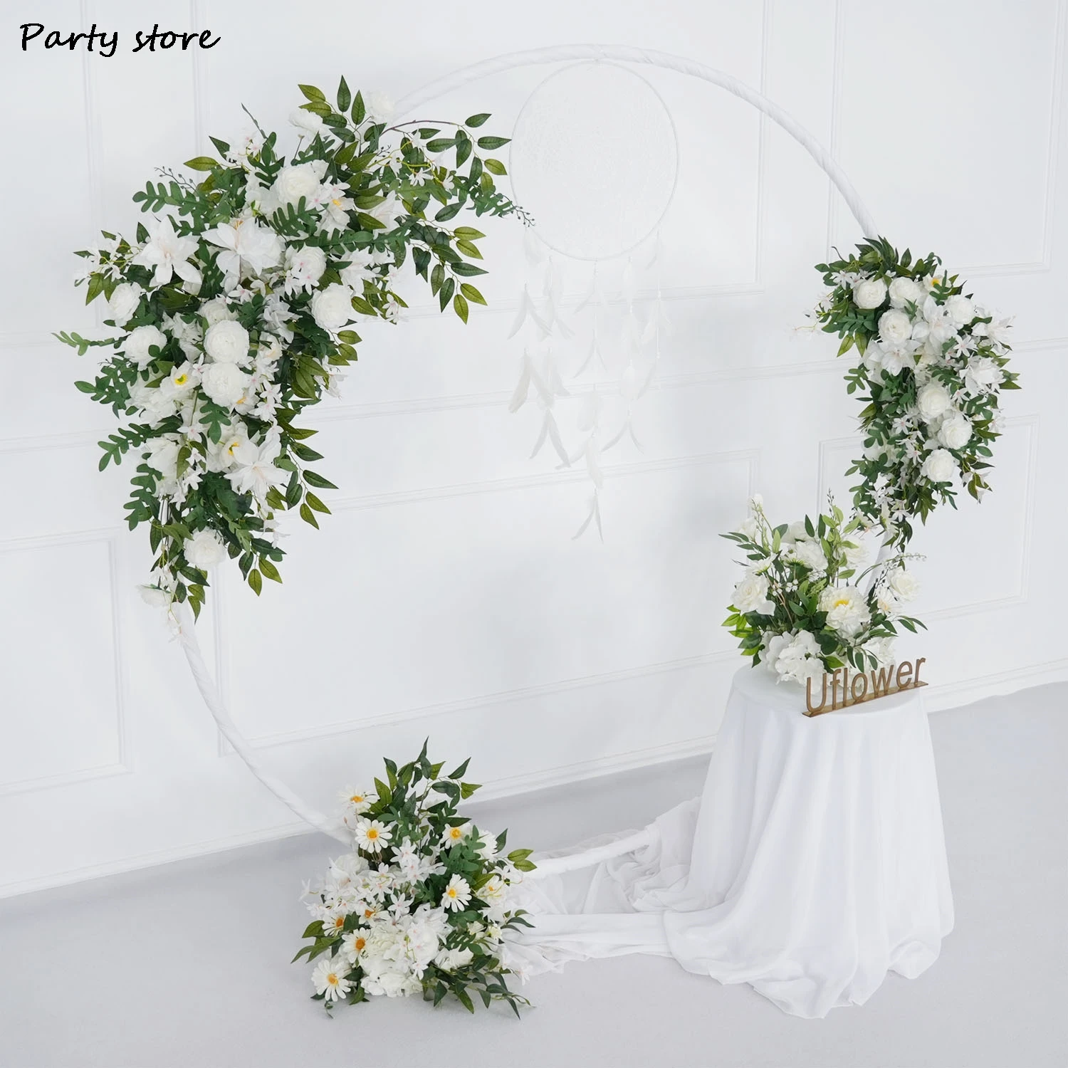 Uflower Wedding Decoration White Artificial Flower Row Arrangement Round Arch Decor T stage Road Lead Wedding Arch Decor Floral
Uflower Wedding Decoration White Artificial Flower Row Arrangement Round Arch Decor T stage Road Lead Wedding Arch Decor Floral