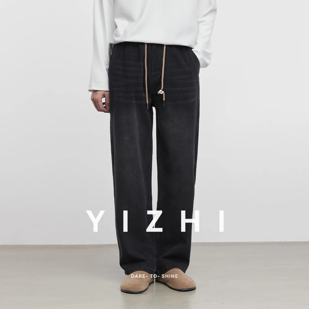 2025 Spring and Autumn New Men's Tight Waist Black Jeans Fashion Retro Drawstring High Street Casual Mopping Pants Men's Jeans
2025 Spring and Autumn New Men's Tight Waist Black Jeans Fashion Retro Drawstring High Street Casual Mopping Pants Men's Jeans