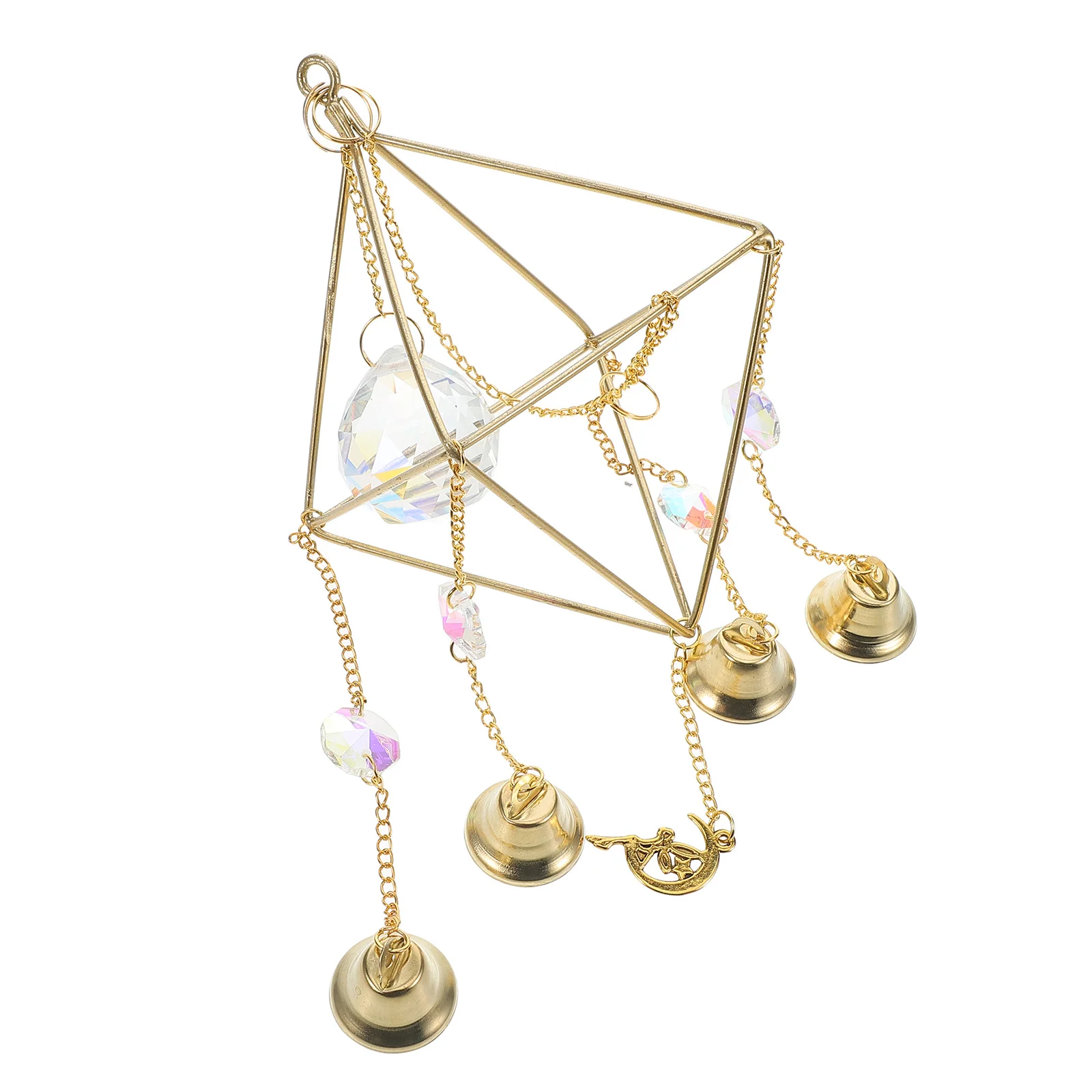 GARVALON Crystal Wind Chime Golden Metal Pendant Hanging Bell Decor for Indoor Outdoor Patio Window Garden Decoration Ornaments
GARVALON Crystal Wind Chime Golden Metal Pendant Hanging Bell Decor for Indoor Outdoor Patio Window Garden Decoration Ornaments