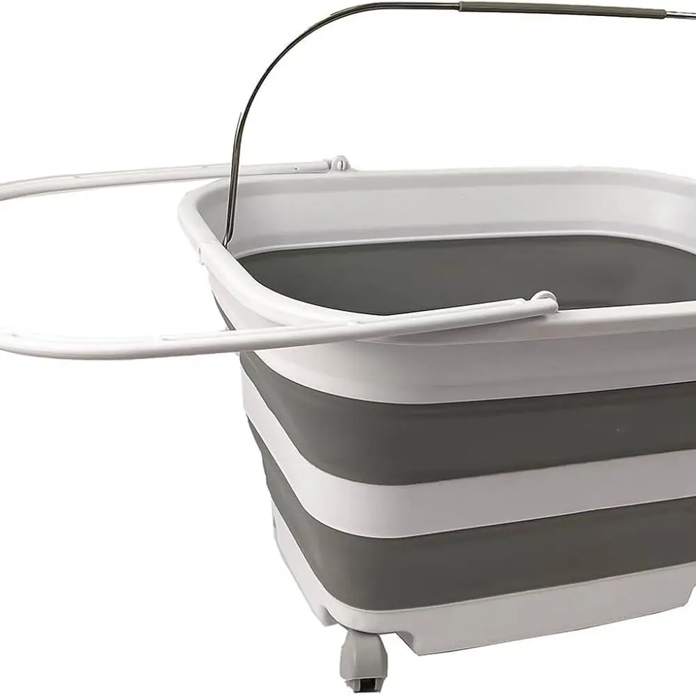 Складная корзина для белья объемом 35 л с колесиками и ручкой — компактное всплывающее хранилище для стирки, белый/серый
Складная корзина для белья объемом 35 л с колесиками и ручкой — компактное всплывающее хранилище для стирки, белый/серый