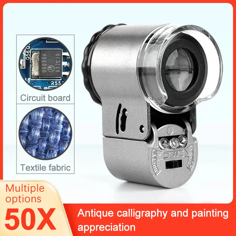 Magnifier identification special jewelry 50x 60x HD Antiques 50Mobile phone microscope 1000
Magnifier identification special jewelry 50x 60x HD Antiques 50Mobile phone microscope 1000