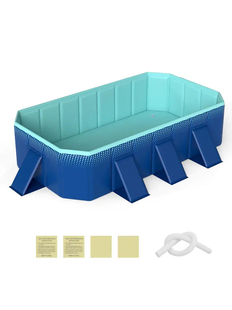 Non-Inflatable Swimming Pool Portable Around Ground Pool with 8 Support Panels-Navy
Non-Inflatable Swimming Pool Portable Around Ground Pool with 8 Support Panels-Navy
