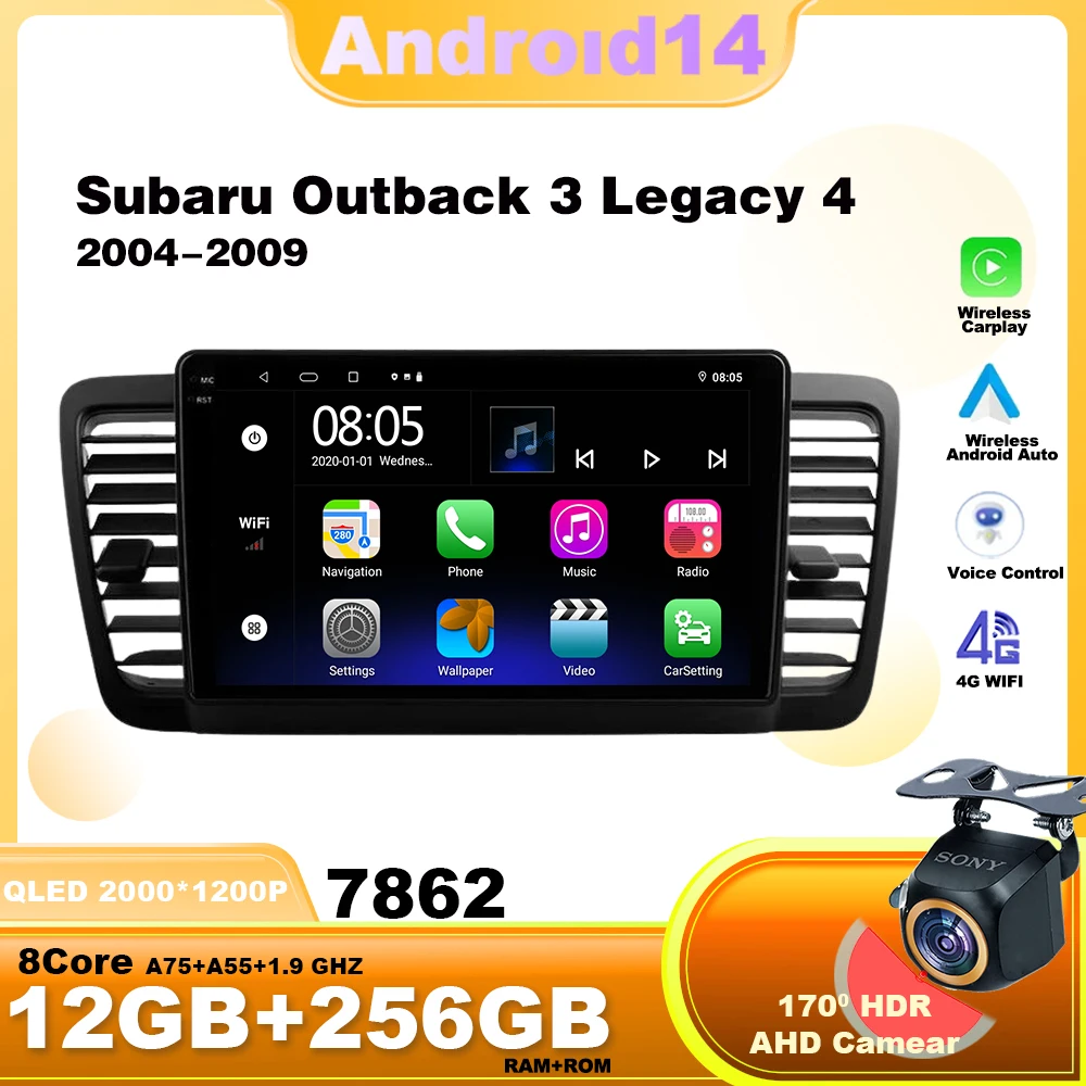 Android 14 для Subaru Outback 3 Legacy 4 2004-2009, автомобильное радио, навигация, мультимедийный видеоплеер, Wi-Fi, головное устройство, беспроводной Carplay
Android 14 для Subaru Outback 3 Legacy 4 2004-2009, автомобильное радио, навигация, мультимедийный видеоплеер, Wi-Fi, головное устройство, беспроводной Carplay