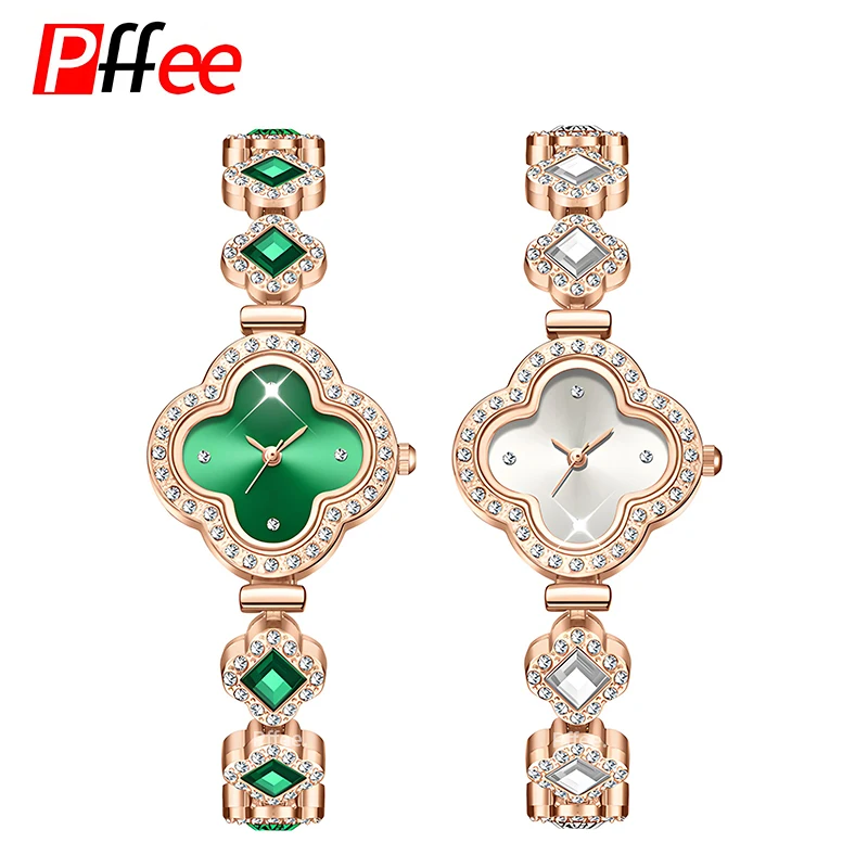 Pffee Lucky Clover Quartz Wristwatches Women Luxury Crystal relojes para damas birthday gifts Girls
Pffee Lucky Clover Quartz Wristwatches Women Luxury Crystal relojes para damas birthday gifts Girls