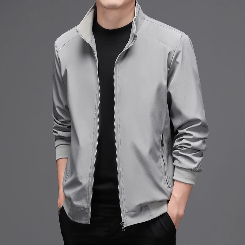 Solid Color Baseball Jacket Men Casual Stand Collar Bomber Jackets Mens Jackets Autumn High Quality Slim Fit Jackets for Men
Solid Color Baseball Jacket Men Casual Stand Collar Bomber Jackets Mens Jackets Autumn High Quality Slim Fit Jackets for Men