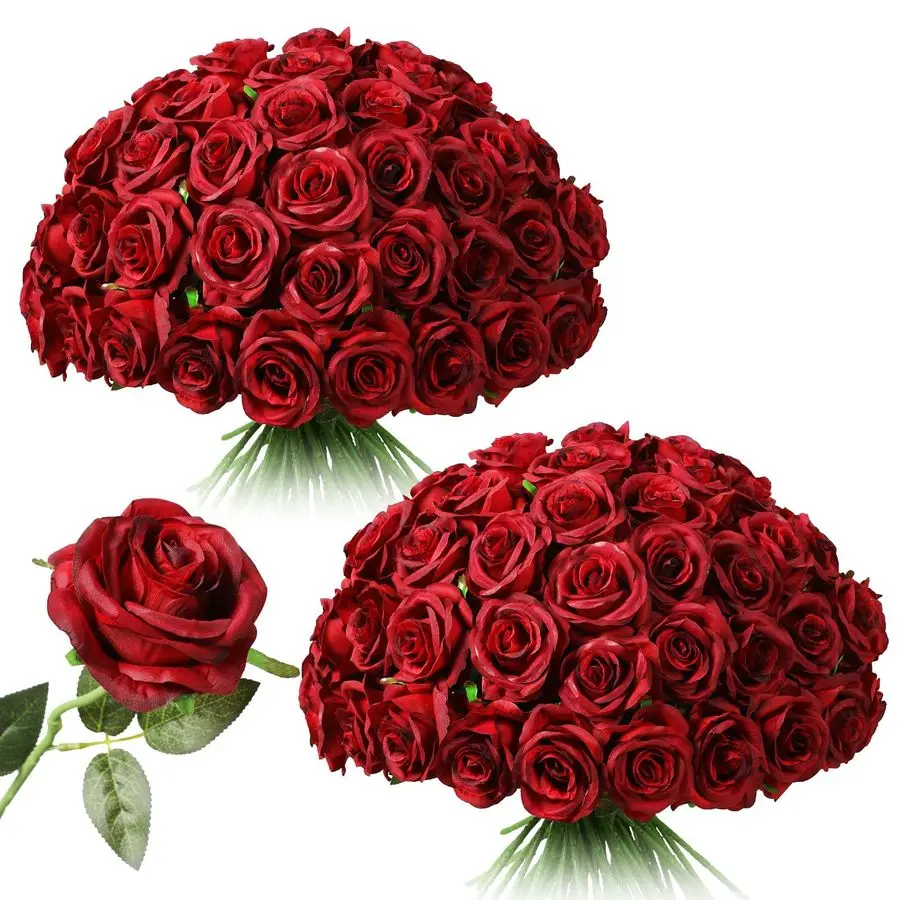 50 шт. красных искусственных роз оптом, реалистичные искусственные шелковые розы на длинных стеблях, букет для свадебного декора, украшения столов, ваз, вечеринок
50 шт. красных искусственных роз оптом, реалистичные искусственные шелковые розы на длинных стеблях, букет для свадебного декора, украшения столов, ваз, вечеринок