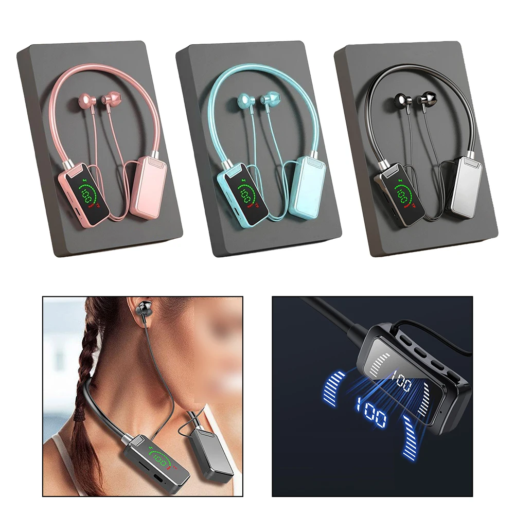 Wireless Sound Card Earphones LED Display Sound Earbuds Wireless Headphones Sport Waterproof Neck-hanging Headsets With Enhanced
Wireless Sound Card Earphones LED Display Sound Earbuds Wireless Headphones Sport Waterproof Neck-hanging Headsets With Enhanced