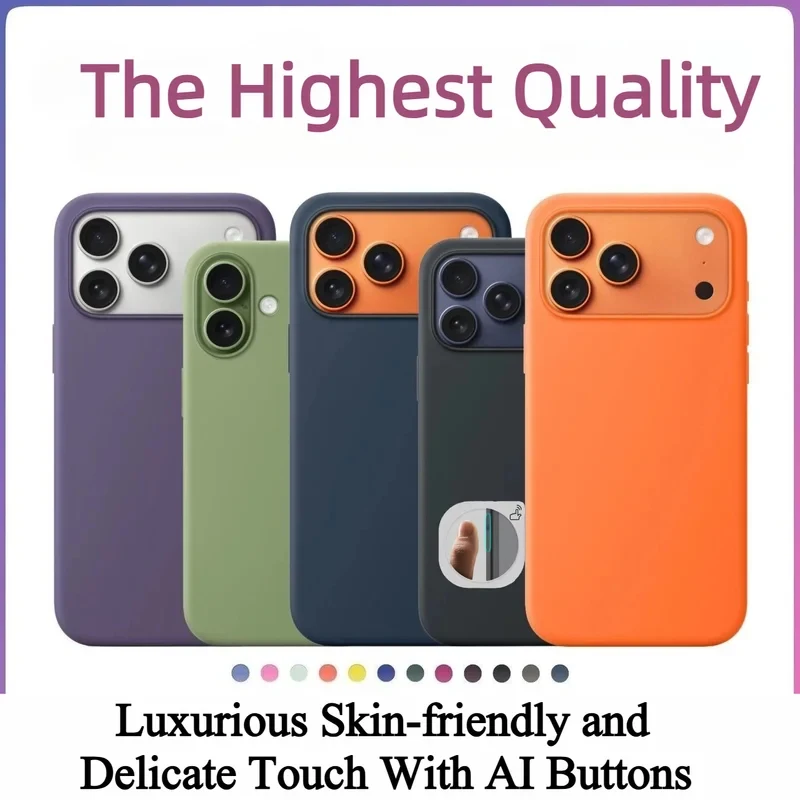 Original Quality Liquid Silicone For Magsafe Charge Case For IPhone 17 Pro Max 17Pro Premium Animation AI Button Anti Drop Cover
Original Quality Liquid Silicone For Magsafe Charge Case For IPhone 17 Pro Max 17Pro Premium Animation AI Button Anti Drop Cover