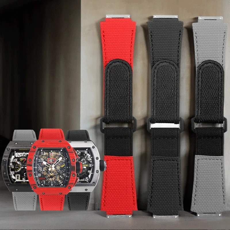 For Richard Miller RM67-01 67-02 RM011RM030 RM59-01 RM007 035 Fluororubber elastic Nylon Strap Watchband DIY custom FMK Bracelet
For Richard Miller RM67-01 67-02 RM011RM030 RM59-01 RM007 035 Fluororubber elastic Nylon Strap Watchband DIY custom FMK Bracelet